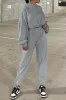 Grey Solid Drop Shoulder Hoodie and Joggers Activewear Set sold by Beagle Boutique