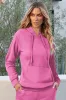 Bonbon Solid Colour Fleece Lined Drawstring Hoodie with Pocket sold by Beagle Boutique