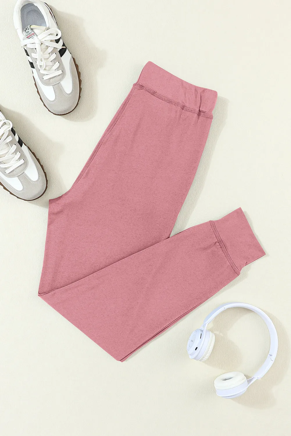 Fushia Drawstring Waist Pocketed Joggers sold by Beagle Boutique product image thumbnail 3