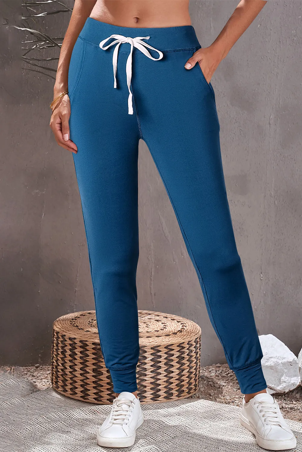 Drawstring Waist Pocketed Joggers sold by Beagle Boutique