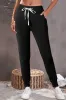 Black Drawstring Waist Pocketed Joggers sold by Beagle Boutique