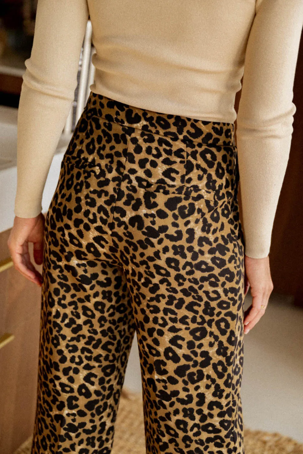 Leopard Animal Print Wide Leg Trousers sold by Beagle Boutique product image thumbnail 2
