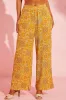 Yellow Bohemian Floral Print Pocketed Wide Leg Pants sold by Beagle Boutique