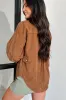 Cinnamon Corduroy Flap Pocket Button Up Round Hem Shacket sold by Beagle Boutique