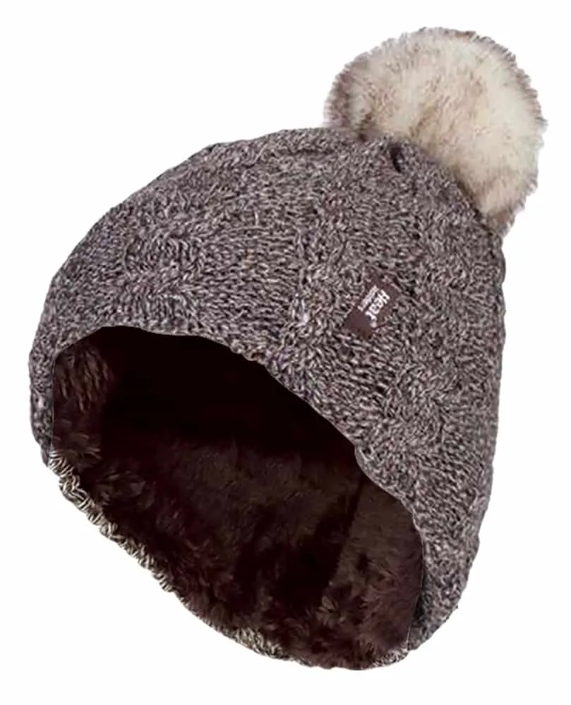 Ladies Fleece Lined Thermal Hat with Pom Pom sold by Beagle Boutique product image thumbnail 4