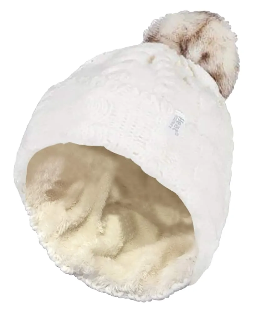 Ladies Fleece Lined Thermal Hat with Pom Pom sold by Beagle Boutique product image thumbnail 3