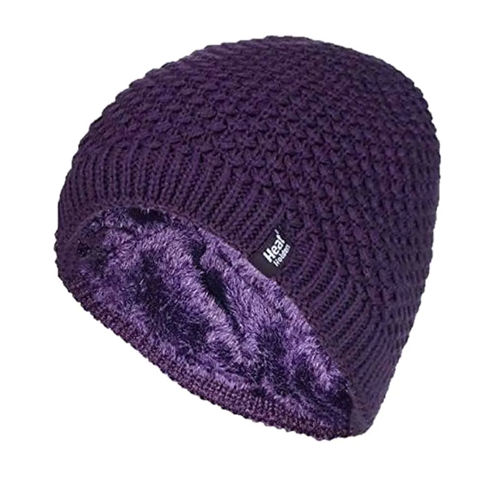 Ladies Knit Fleece Lined Thermal Beanie Hat sold by Beagle Boutique product image thumbnail 4