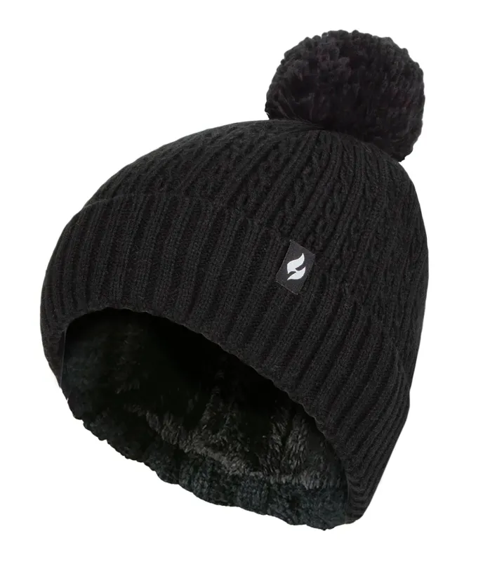 Ladies Thermal Beanie with Pom Pom sold by Beagle Boutique