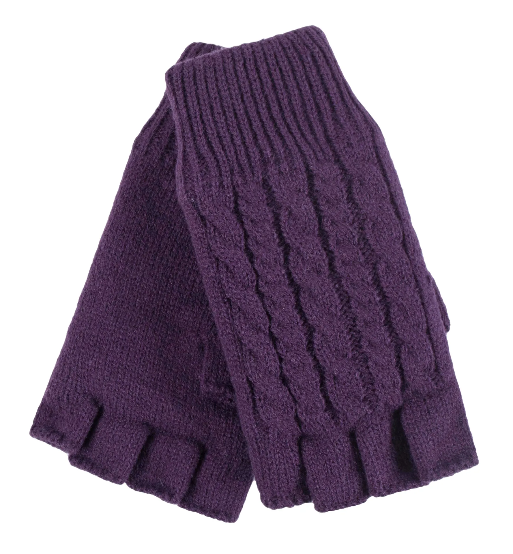 Ladies Cable Knit Winter Thermal Fingerless Gloves sold by Beagle Boutique product image thumbnail 3