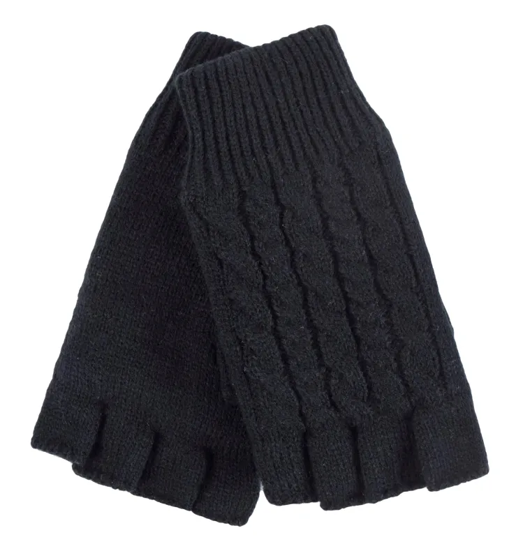 Ladies Cable Knit Winter Thermal Fingerless Gloves sold by Beagle Boutique