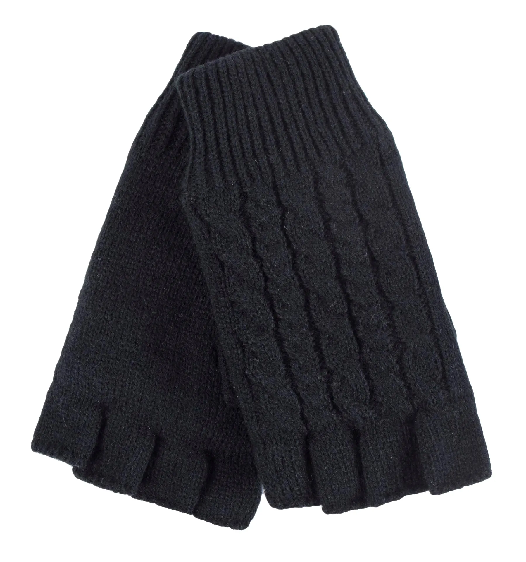 Ladies Cable Knit Winter Thermal Fingerless Gloves sold by Beagle Boutique