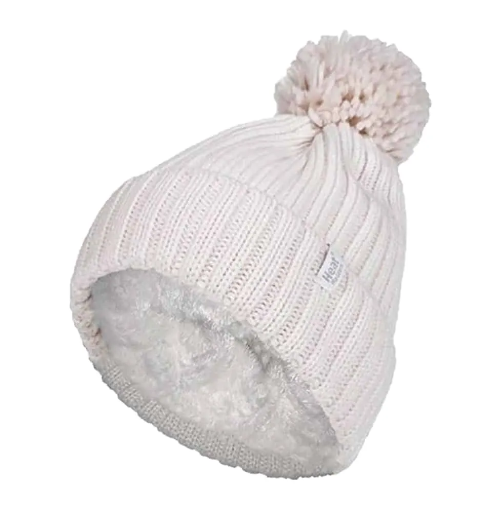 Ladies Ribbed Cuffed Thermal Pom Pom Bobble Hat sold by Beagle Boutique product image thumbnail 3