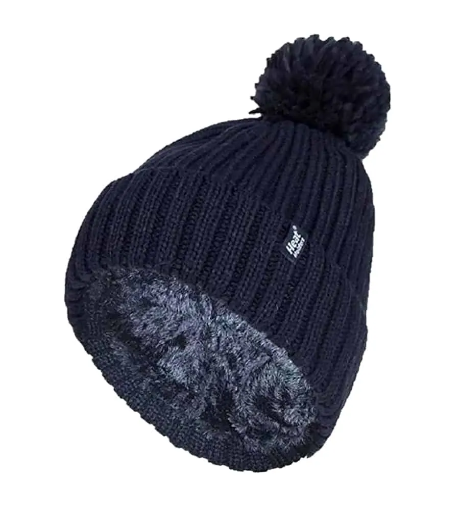 Ladies Ribbed Cuffed Thermal Pom Pom Bobble Hat sold by Beagle Boutique product image thumbnail 5