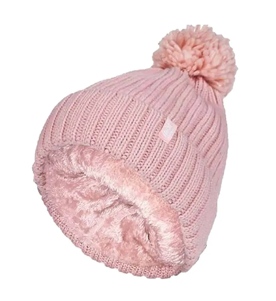 Ladies Ribbed Cuffed Thermal Pom Pom Bobble Hat sold by Beagle Boutique product image thumbnail 2