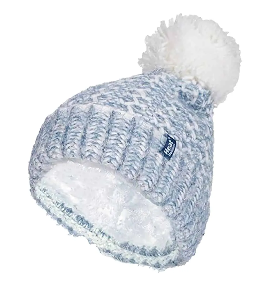 Ladies Fleece Lined Cuffed Winter Hat with Pom Pom sold by Beagle Boutique product image thumbnail 3