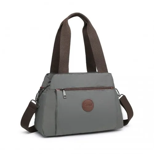 EH2239 - Kono Waterproof Multi-Functional Handbag Cross Body Bag - Grey sold by Beagle Boutique