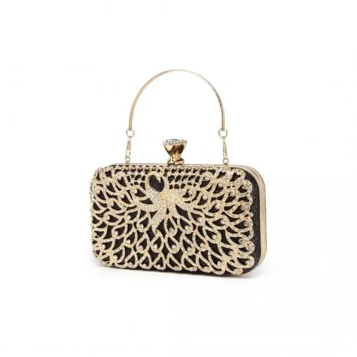 S2227 - Miss Lulu Sparkling Classical Women Clutch Purse Evening Bag - Black sold by Beagle Boutique product image thumbnail 2