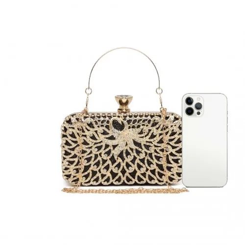S2227 - Miss Lulu Sparkling Classical Women Clutch Purse Evening Bag - Black sold by Beagle Boutique product image thumbnail 5