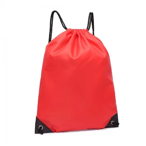 S2020 - Kono Polyester Drawstring Backpack - Red sold by Beagle Boutique product image thumbnail 2