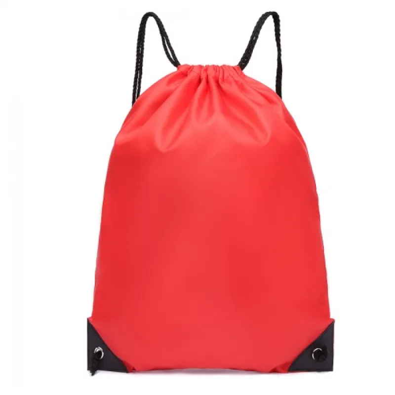 S2020 - Kono Polyester Drawstring Backpack - Red sold by Beagle Boutique