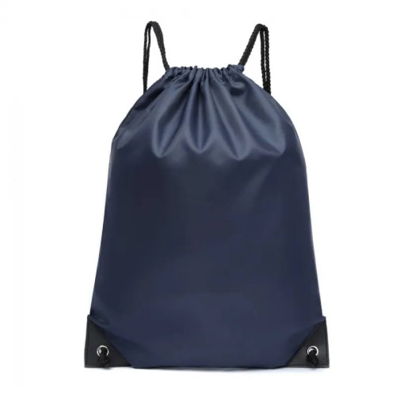 S2020 - Kono Polyester Drawstring Backpack - Navy sold by Beagle Boutique