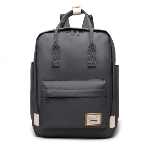 EB2017 - Kono Large Polyester Laptop Backpack - Grey sold by Beagle Boutique product image thumbnail 2