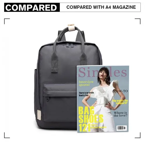 EB2017 - Kono Large Polyester Laptop Backpack - Grey sold by Beagle Boutique product image thumbnail 5