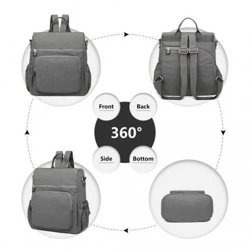 EH2107 - Kono Multi Way Anti-theft Waterproof Backpack Shoulder Bag - Grey sold by Beagle Boutique product image thumbnail 3