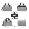 E1960M - Kono Lightweight Multi Purpose Unisex Sports Travel Duffel Bag - Grey sold by Beagle Boutique