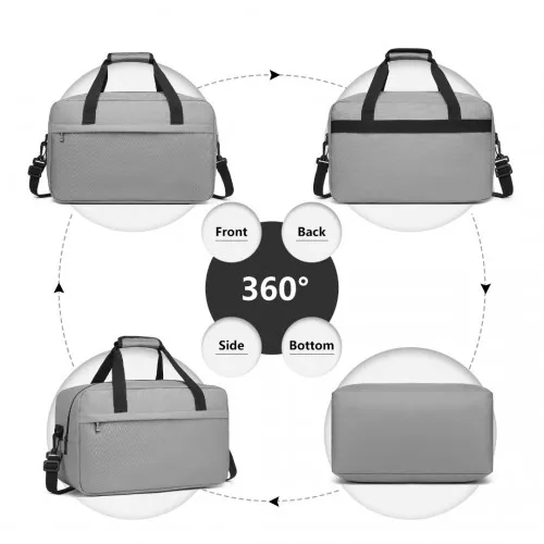 E1960M - Kono Lightweight Multi Purpose Unisex Sports Travel Duffel Bag - Grey sold by Beagle Boutique product image thumbnail 3