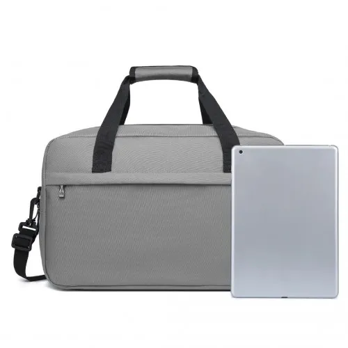E1960M - Kono Lightweight Multi Purpose Unisex Sports Travel Duffel Bag - Grey sold by Beagle Boutique product image thumbnail 5
