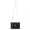 LP2205 - Miss Lulu V-stitched Flap Leather Chain Bag - Black sold by Beagle Boutique