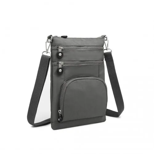 EB2228 - Kono Casual Multi Pocket RFID Blocking Cross body Bag - Grey sold by Beagle Boutique product image thumbnail 2