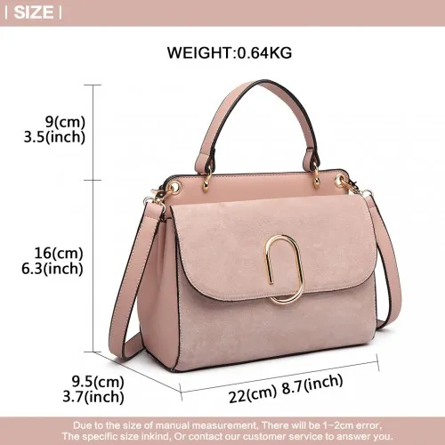 LB6871-MISS LULU STYLISH LADIES LEATHER HANDBAG SHOULDER BAG PINK sold by Beagle Boutique product image thumbnail 5