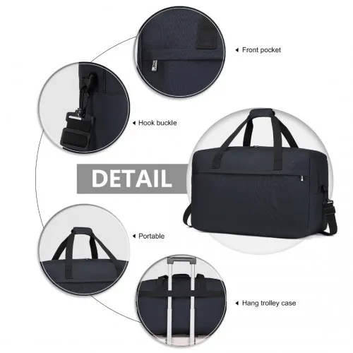 E1960L - Kono Lightweight Multi Purpose Unisex Sports Travel Duffel Bag - Dark Blue sold by Beagle Boutique product image thumbnail 5