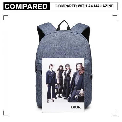 E1930 - Kono Durable Polyester Everyday Backpack With Sleek Design - Blue sold by Beagle Boutique product image thumbnail 4