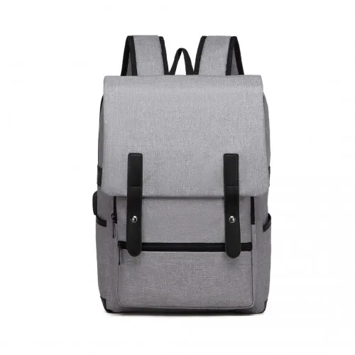 EG2032 - Kono Smart Practical Backpack with USB Chargable Interface - Grey sold by Beagle Boutique product image thumbnail 2