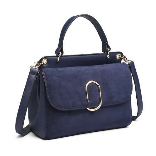 LB6871-MISS LULU STYLISH LADIES LEATHER HANDBAG SHOULDER BAG NAVY sold by Beagle Boutique product image thumbnail 2