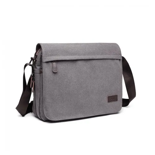 LB1925 - Kono Classic Expanding Messenger Bag - Grey sold by Beagle Boutique
