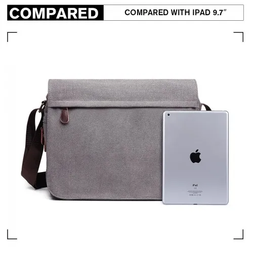 LB1925 - Kono Classic Expanding Messenger Bag - Grey sold by Beagle Boutique product image thumbnail 5