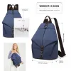 EB2044 - Kono Fashion Anti-Theft Canvas Backpack - Navy sold by Beagle Boutique