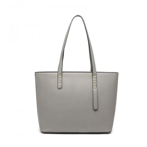 LG6931 - Miss Lulu 4 Piece Handbag Set - Grey sold by Beagle Boutique product image thumbnail 2