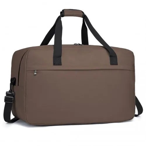 E1960L - Kono Lightweight Multi Purpose Unisex Sports Travel Duffel Bag - Brown sold by Beagle Boutique