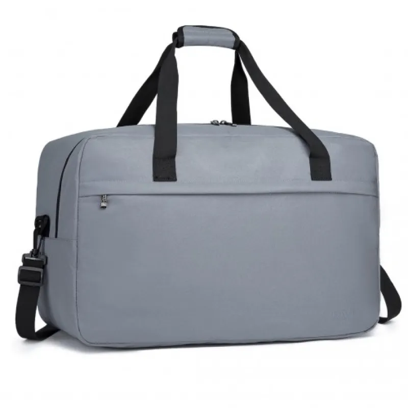 E1960L - Kono Lightweight Multi Purpose Unisex Sports Travel Duffel Bag - Light Grey sold by Beagle Boutique