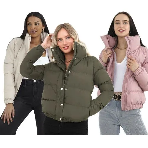 Ladies Brave Soul Slaypeach Puffer Jacket sold by Beagle Boutique