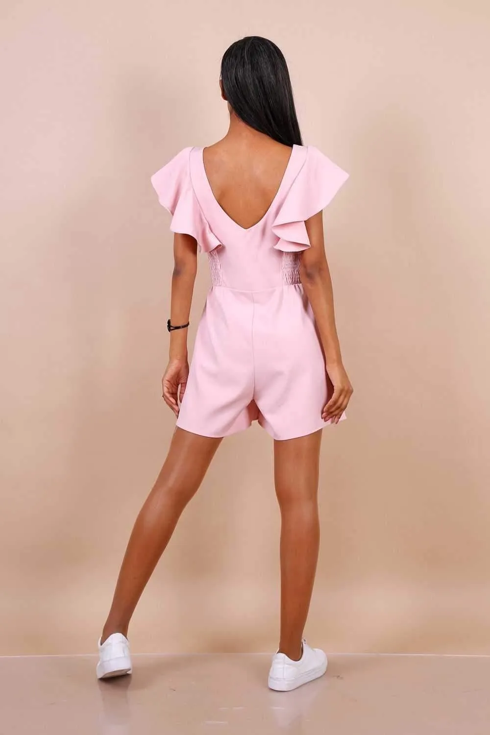 Button Front Angel Sleeve Playsuit sold by Beagle Boutique product image thumbnail 5