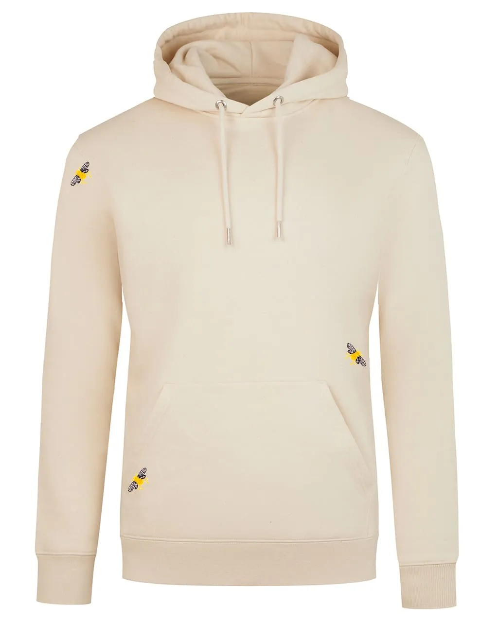 Bee Embroidered Hoodie Ecru Women sold by Beagle Boutique
