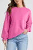 Bonbon Plain Drop Shoulder Crewneck Pullover Sweatshirt sold by Beagle Boutique