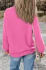 Bonbon Plain Drop Shoulder Crewneck Pullover Sweatshirt sold by Beagle Boutique
