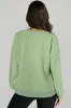 Smoke Green Solid O Neck High Low Hem Pullover Sweatshirt sold by Beagle Boutique